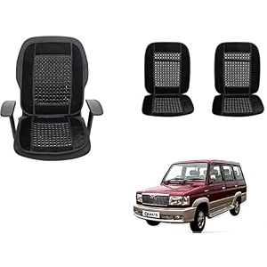 auto beast beaded plush velvet car seat cover cushion for car acupressure massage comfort marble bead cushion compatible with toyota qualis velvet cushion1 pack_black