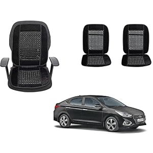 auto beast beaded plush velvet car seat cover cushion for car acupressure massage comfort marble bead cushion compatible with verna 2018 velvet cushion1 pack_black