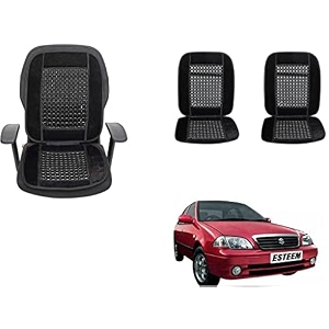 auto beast beaded plush velvet car seat cover cushion for car acupressure massage comfort marble bead cushion compatible with maruti suzuki esteem velvet cushion1 pack_black