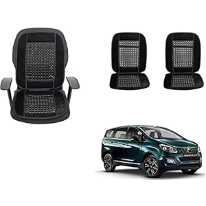 auto beast beaded plush velvet car seat cover cushion for car acupressure massage comfort marble bead cushion compatible with mahindra marazzo 2019 velvet cushion1 pack_black