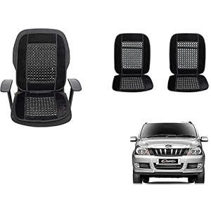 auto beast beaded plush velvet car seat cover cushion for car acupressure massage comfort marble bead cushion compatible with mahindra quanto velvet cushion1 pack_black