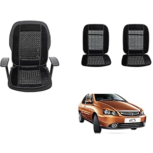 auto beast beaded plush velvet car seat cover cushion for car acupressure massage comfort marble bead cushion compatible with tata indigo cs velvet cushion1 pack_black