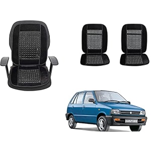 auto beast beaded plush velvet car seat cover cushion for car acupressure massage comfort marble bead cushion compatible with maruti suzuki 800 velvet cushion1 pack_black