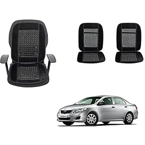 auto beast beaded plush velvet car seat cover cushion for car acupressure massage comfort marble bead cushion compatible with toyota corolla velvet cushion1 pack_black