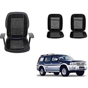 auto beast beaded plush velvet car seat cover cushion for car acupressure massage comfort marble bead cushion compatible with ford endeavour velvet cushion1 pack_black
