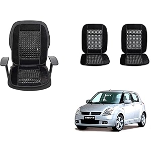auto beast beaded plush velvet car seat cover cushion for car acupressure massage comfort marble bead cushion compatible with maruti suzuki swift type 1 velvet cushion1 pack_black