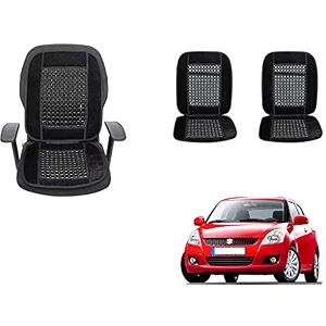 auto beast beaded plush velvet car seat cover cushion for car acupressure massage comfort marble bead cushion compatible with maruti suzuki swift type 2 velvet cushion1 pack_black