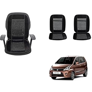auto beast beaded plush velvet car seat cover cushion for car acupressure massage comfort marble bead cushion compatible with maruti suzuki zen estilo type 2 velvet cushion1 pack_black