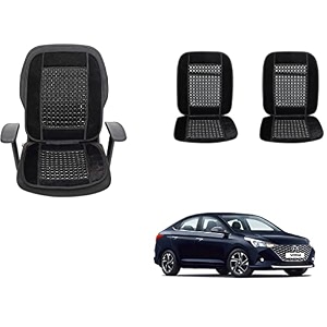 auto beast beaded plush velvet car seat cover cushion for car acupressure massage comfort marble bead cushion compatible with verna 2020 velvet cushion1 pack_black