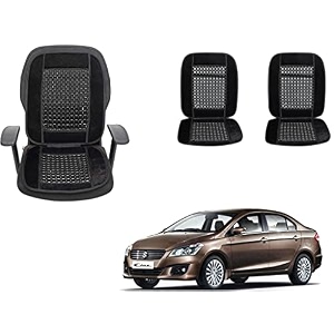 auto beast beaded plush velvet car seat cover cushion for car acupressure massage comfort marble bead cushion compatible with maruti suzuki ciaz velvet cushion1 pack_black