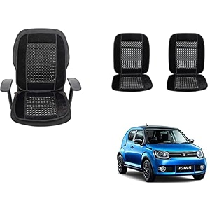 auto beast beaded plush velvet car seat cover cushion for car acupressure massage comfort marble bead cushion compatible with maruti suzuki ignis velvet cushion1 pack_black