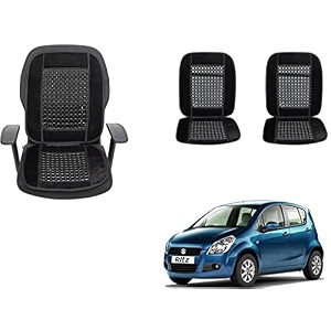 auto beast beaded plush velvet car seat cover cushion for car acupressure massage comfort marble bead cushion compatible with maruti suzuki ritz type 1 velvet cushion1 pack_black