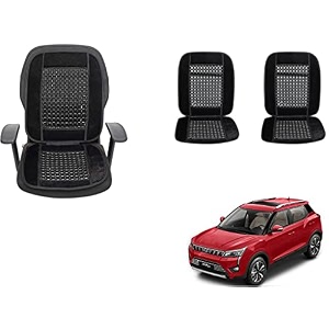 auto beast beaded plush velvet car seat cover cushion for car acupressure massage comfort marble bead cushion compatible with mahindra xuv 300 2019 velvet cushion1 pack_black