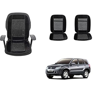 auto beast beaded plush velvet car seat cover cushion for car acupressure massage comfort marble bead cushion compatible with maruti suzuki vitara velvet cushion1 pack_black