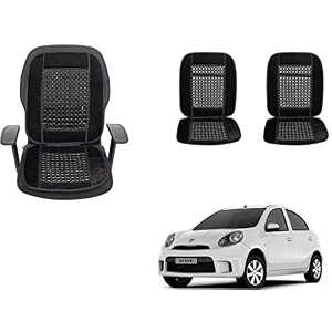 auto beast beaded plush velvet car seat cover cushion for car acupressure massage comfort marble bead cushion compatible with nissan micra active velvet cushion1 pack_black