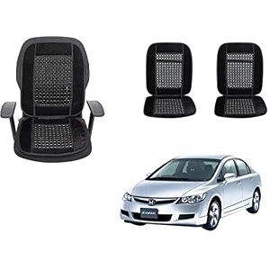 auto beast beaded plush velvet car seat cover cushion for car acupressure massage comfort marble bead cushion compatible with civic 2019 velvet cushion1 pack_black