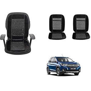 auto beast beaded plush velvet car seat cover cushion for car acupressure massage comfort marble bead cushion compatible with maruti suzuki xl 6 velvet cushion1 pack_black