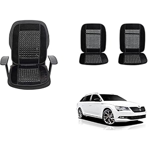 auto beast beaded plush velvet car seat cover cushion for car acupressure massage comfort marble bead cushion compatible with skoda superb 2019 velvet cushion1 pack_black