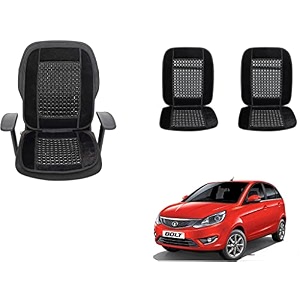 auto beast beaded plush velvet car seat cover cushion for car acupressure massage comfort marble bead cushion compatible with tata bolt velvet cushion1 pack_black