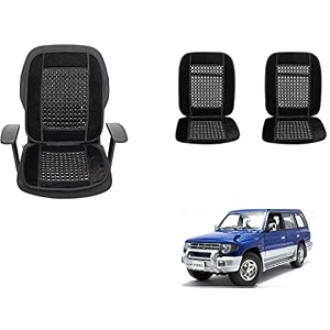 auto beast beaded plush velvet car seat cover cushion for car acupressure massage comfort marble bead cushion compatible with mitsubishi pajero velvet cushion1 pack_black