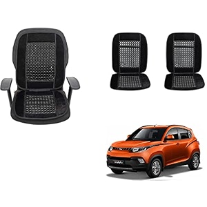 auto beast beaded plush velvet car seat cover cushion for car acupressure massage comfort marble bead cushion compatible with mahindra kuv 100 velvet cushion1 pack_black