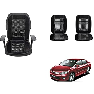 auto beast beaded plush velvet car seat cover cushion for car acupressure massage comfort marble bead cushion compatible with toyota corolla altis velvet cushion1 pack_black