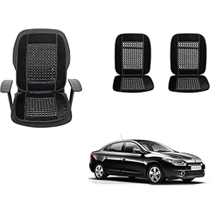 auto beast beaded plush velvet car seat cover cushion for car acupressure massage comfort marble bead cushion compatible with renault fluence velvet cushion1 pack_black
