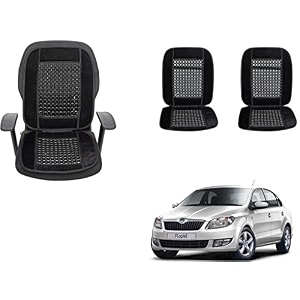 auto beast beaded plush velvet car seat cover cushion for car acupressure massage comfort marble bead cushion compatible with skoda rapid velvet cushion1 pack_black