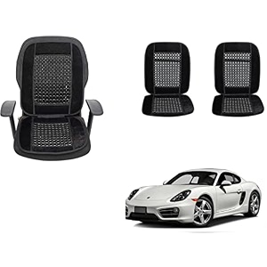 auto beast beaded plush velvet car seat cover cushion for car acupressure massage comfort marble bead cushion compatible with porsche cayman velvet cushion1 pack_black