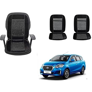 auto beast beaded plush velvet car seat cover cushion for car acupressure massage comfort marble bead cushion compatible with datsun go 2020 velvet cushion1 pack_black