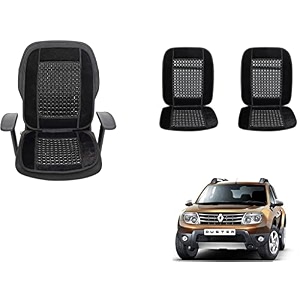 auto beast beaded plush velvet car seat cover cushion for car acupressure massage comfort marble bead cushion compatible with renault duster velvet cushion1 pack_black