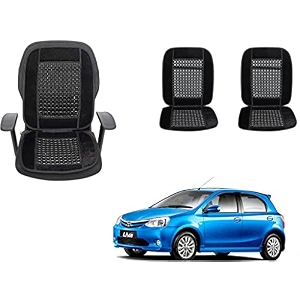 auto beast beaded plush velvet car seat cover cushion for car acupressure massage comfort marble bead cushion compatible with toyota etios liva velvet cushion1 pack_black