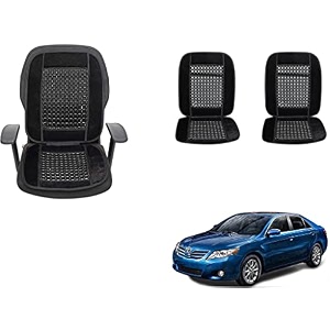 auto beast beaded plush velvet car seat cover cushion for car acupressure massage comfort marble bead cushion compatible with toyota camry velvet cushion1 pack_black