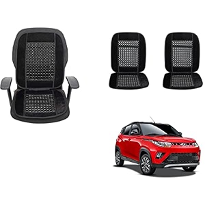 auto beast beaded plush velvet car seat cover cushion for car acupressure massage comfort marble bead cushion compatible with mahindra kuv 100 nxt velvet cushion1 pack_black
