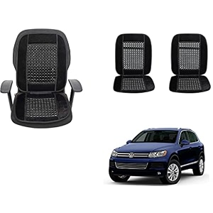 auto beast beaded plush velvet car seat cover cushion for car acupressure massage comfort marble bead cushion compatible with volkswagen touareg velvet cushion1 pack_black