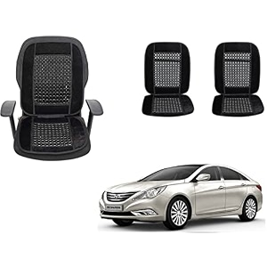 auto beast beaded plush velvet car seat cover cushion for car acupressure massage comfort marble bead cushion compatible with sonata embera velvet cushion1 pack_black
