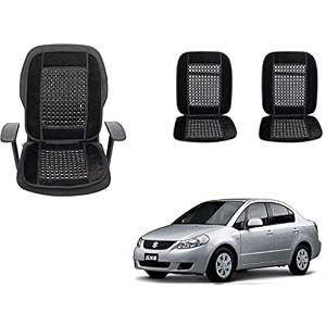 auto beast beaded plush velvet car seat cover cushion for car acupressure massage comfort marble bead cushion compatible with maruti suzuki sx4 velvet cushion1 pack_black