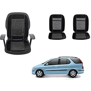 auto beast beaded plush velvet car seat cover cushion for car acupressure massage comfort marble bead cushion compatible with tata indigo marina velvet cushion1 pack_black