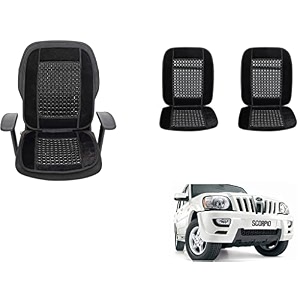 auto beast beaded plush velvet car seat cover cushion for car acupressure massage comfort marble bead cushion compatible with mahindra scorpio velvet cushion1 pack_black