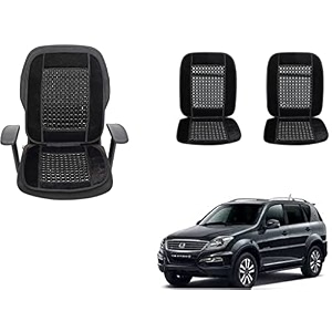 auto beast beaded plush velvet car seat cover cushion for car acupressure massage comfort marble bead cushion compatible with mahindra rexton velvet cushion1 pack_black
