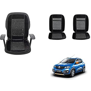 auto beast beaded plush velvet car seat cover cushion for car acupressure massage comfort marble bead cushion compatible with renault kwid climber velvet cushion1 pack_black