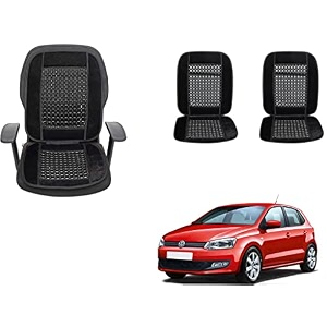 auto beast beaded plush velvet car seat cover cushion for car acupressure massage comfort marble bead cushion compatible with volkswagen polo velvet cushion1 pack_black
