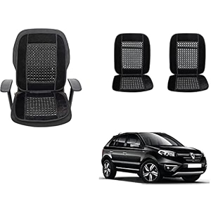 auto beast beaded plush velvet car seat cover cushion for car acupressure massage comfort marble bead cushion compatible with renault koleos velvet cushion1 pack_black