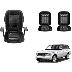 auto beast beaded plush velvet car seat cover cushion for car acupressure massage comfort marble bead cushion compatible with land range rover sport velvet cushion1 pack_black