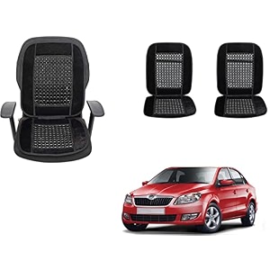 auto beast beaded plush velvet car seat cover cushion for car acupressure massage comfort marble bead cushion compatible with skoda rapid 2012 velvet cushion1 pack_black