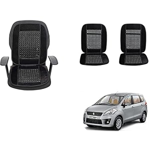 auto beast beaded plush velvet car seat cover cushion for car acupressure massage comfort marble bead cushion compatible with maruti suzuki ertiga type 1 velvet cushion1 pack_black