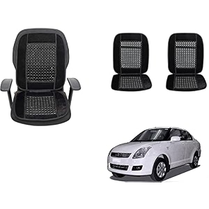 auto beast beaded plush velvet car seat cover cushion for car acupressure massage comfort marble bead cushion compatible with maruti suzuki swift dzire type 1 velvet cushion1 pack_black