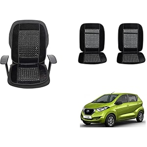 auto beast beaded plush velvet car seat cover cushion for car acupressure massage comfort marble bead cushion compatible with datsun redi go velvet cushion1 pack_black