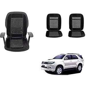 auto beast beaded plush velvet car seat cover cushion for car acupressure massage comfort marble bead cushion compatible with toyota fortuner old velvet cushion1 pack_black