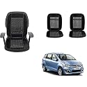 Auto Beast Beaded Plush Velvet Car Seat Cover Cushion for Car Acupressure Massage Comfort Marble Bead Cushion Compatible with Maruti Suzuki Ertiga Type 2| Velvet Cushion(1 Pack_Black)